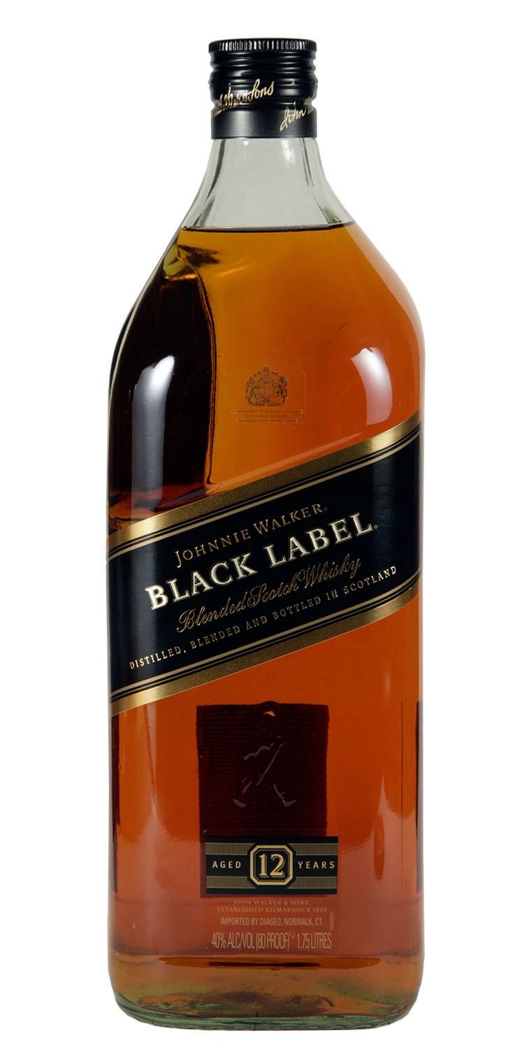 Walker Label Liquor Scotch Whisky Kingdom Black – (1.75L) Johnnie Blended