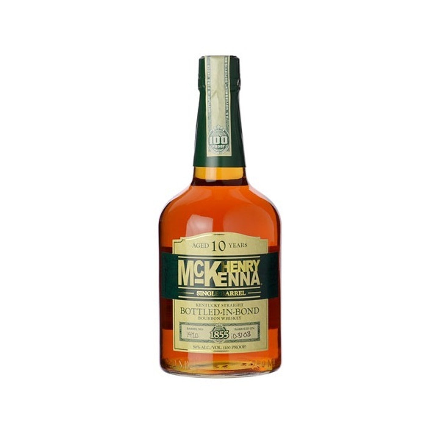 Henry Mckenna 10 Year Single Barrel Kentucky Straight Bottled-In-Bond Bourbon Whiskey