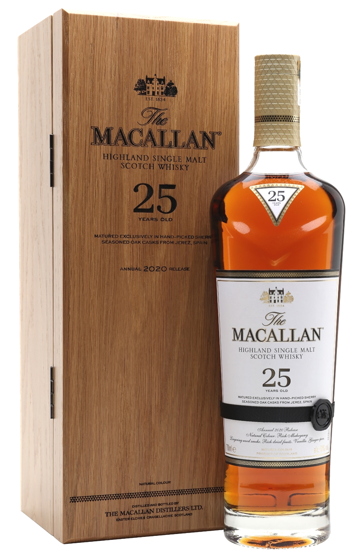 macallan 25 year sherry cask highland single malt scotch 1